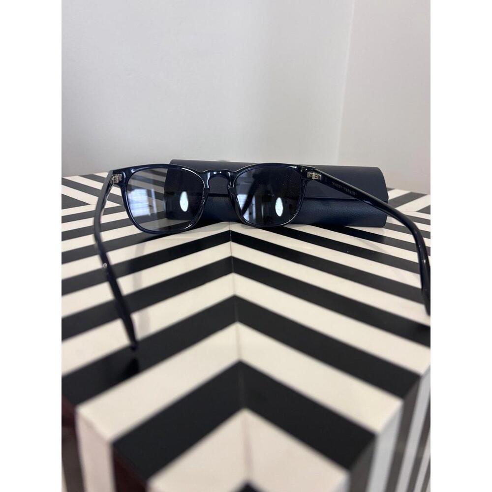 Warby Parker Blue Light Glasses Navy Rectangular Frames 50-20-145 NEW w/ Case
